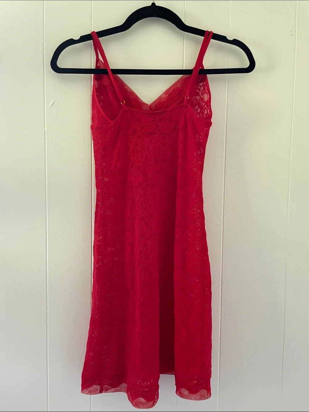 Victoria's Secret Red Lace Chemise Slip